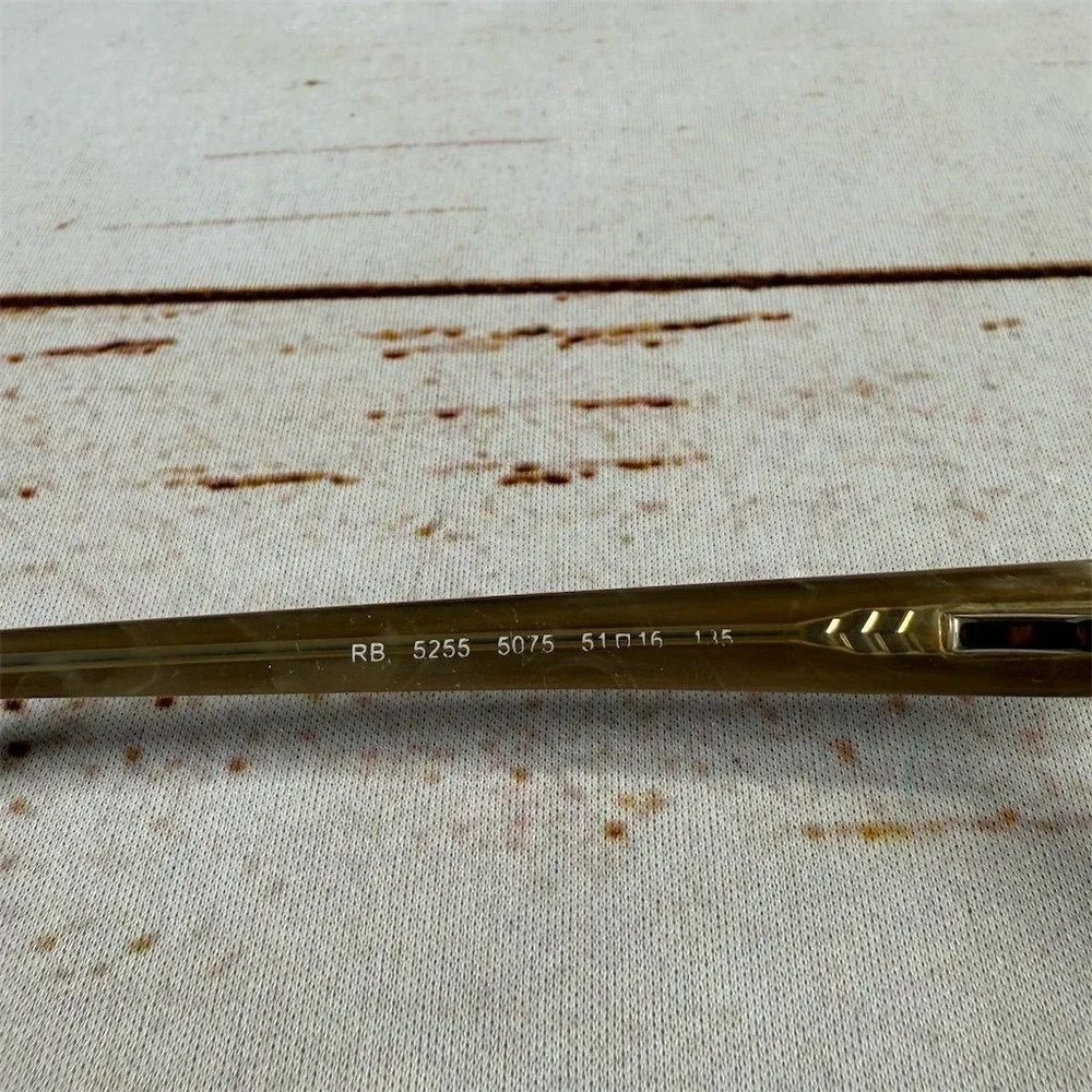 Ray-Ban RB5255 Brown Tortoise Rectangular Eyeglasses Frame Used